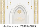 white and gold luxury arabic... | Shutterstock .eps vector #2138946895