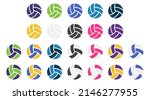 colored volley ball icon. game... | Shutterstock .eps vector #2146277955