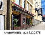 Small photo of Halifax, Canada - August 2, 2023: The Press Gang building iwas built in 1759. It was named for the people that would force citizens to join the army or navy during the 17th and 18th centuries.