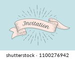 invitation. greeting card with... | Shutterstock .eps vector #1100276942