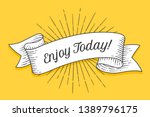 enjoy today. vintage trendy... | Shutterstock .eps vector #1389796175