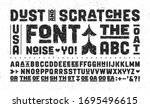 hand drawn alphabet and font.... | Shutterstock .eps vector #1695496615