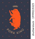 pork  pig. template label.... | Shutterstock .eps vector #1999015325
