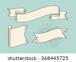set of old vintage ribbon... | Shutterstock .eps vector #368445725
