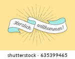 old school ribbon banner with... | Shutterstock .eps vector #635399465