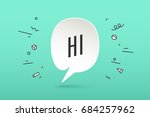icon of white paper cloud talk... | Shutterstock .eps vector #684257962