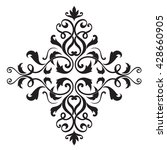 vintage baroque ornament border ... | Shutterstock .eps vector #428660905