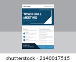 town hall meeting flyer... | Shutterstock .eps vector #2140017515