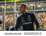 Small photo of Marina Bay Street Circuit, Singapore, Singapore, 17.September.2023; Lewis Hamilton of Great Britain and Mercedes-AMG PETRONAS F1 Team during Formula One Singapore Grand Prix
