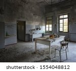 An Abandoned Kitchen In An...