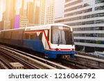 bts skytrain bangkok city with... | Shutterstock . vector #1216066792