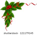 christmas holly | Shutterstock . vector #121179145