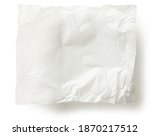 white baking paper sheet isolated on white background, top view