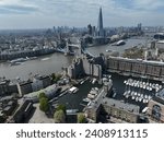 Small photo of London, UK, 7th June 2023 Aerial photos ST Katharine's Marine