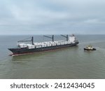 Small photo of Refrigerated container ship Sheerness, Kent, UK - 13 Jan 2024. Chiquita Merchant arrives in sheerness with a cargo of refrigerated food whilst deliveries are being delayed due to Red Sea attacks