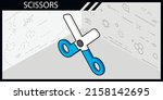 scissors isometric design icon. ... | Shutterstock .eps vector #2158142695