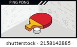 ping pong isometric design icon.... | Shutterstock .eps vector #2158142885