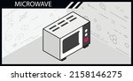 microwave isometric design icon.... | Shutterstock .eps vector #2158146275