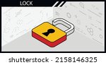 lock isometric design icon.... | Shutterstock .eps vector #2158146325
