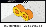 infinity isometric design icon. ... | Shutterstock .eps vector #2158146365