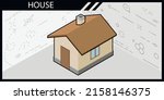 house isometric design icon.... | Shutterstock .eps vector #2158146375