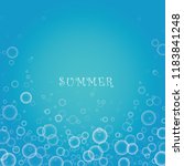 bubble in water vector on blue... | Shutterstock .eps vector #1183841248