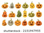cartoon carved halloween... | Shutterstock .eps vector #2151947955