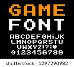 set of vector letters in retro... | Shutterstock .eps vector #1297290982