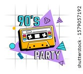 90s music. vector illustration. ... | Shutterstock .eps vector #1579057192