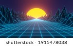 retro background in 80s and 90s ... | Shutterstock . vector #1915478038