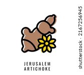 Jerusalem Artichoke Color Icon. ...