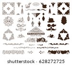 vector calligraphic elements... | Shutterstock .eps vector #628272725