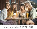 Group Of Young Women Drinking...