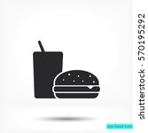 fast food icon vector icon 10... | Shutterstock .eps vector #570195292