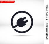 plug in vector icon 10 eps | Shutterstock .eps vector #574914958
