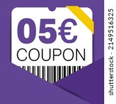 5 euro coupon promotion sale... | Shutterstock .eps vector #2149516325