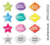 set of twelve colorful stickers ... | Shutterstock .eps vector #295110212