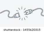 electric plug and socket unplug ... | Shutterstock .eps vector #1455620315
