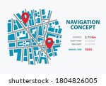 navigation concept city map... | Shutterstock .eps vector #1804826005
