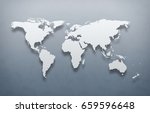 vintage world map  digital... | Shutterstock . vector #659596648