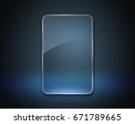 glossy background  glass  glass ... | Shutterstock . vector #671789665
