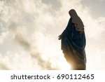 Silhouette Of Virgin Mary Statue