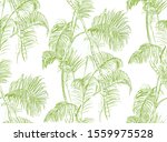 Seamless Pattern Tropical Palm...