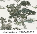 savannah trees african... | Shutterstock .eps vector #2105623892