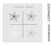 spider net flat black and white ... | Shutterstock .eps vector #1109464325