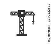 Construction Crane. Monochrome...