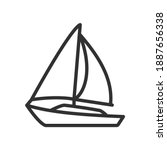 sailboat  yacht  boat  linear... | Shutterstock .eps vector #1887656338