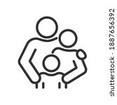 family  parents and child ... | Shutterstock .eps vector #1887656392
