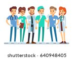 hospital medical team doctor... | Shutterstock .eps vector #640948405