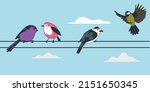 A Set Of Birds. The Vector Is...